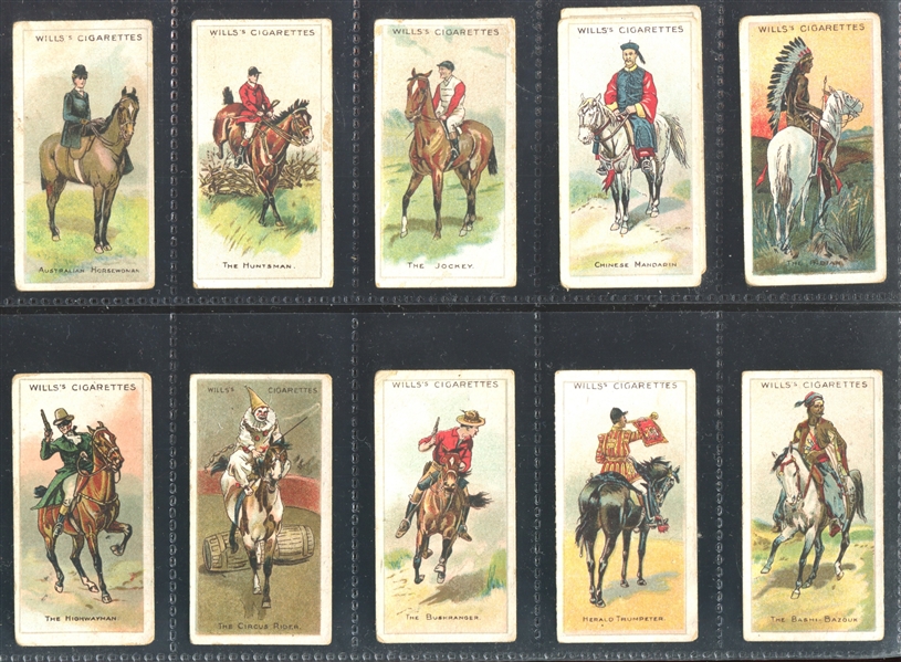 1913 Will's (Australia) Riders of the World Complete Set of (50) Cards