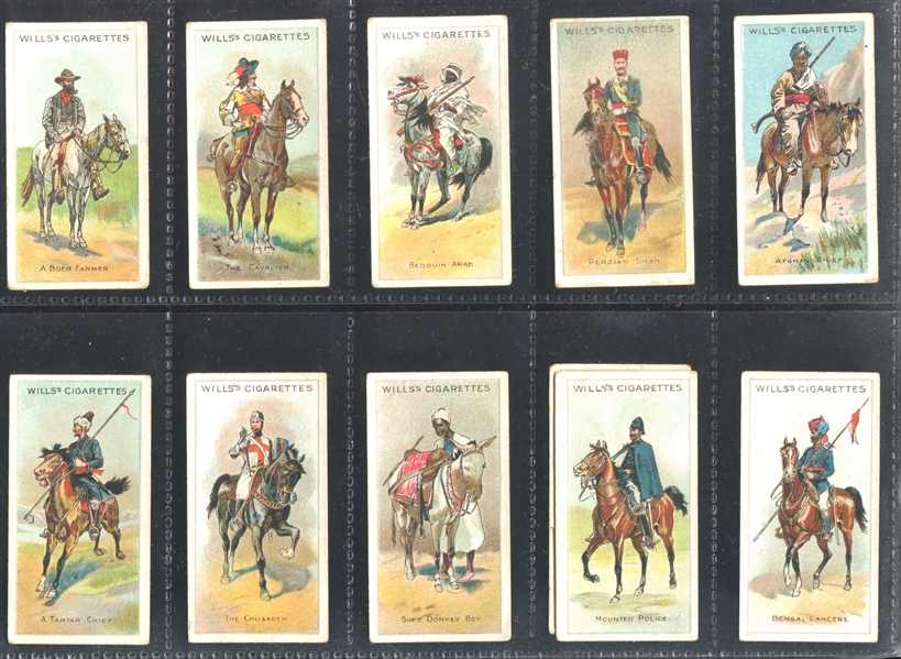 1913 Will's (Australia) Riders of the World Complete Set of (50) Cards