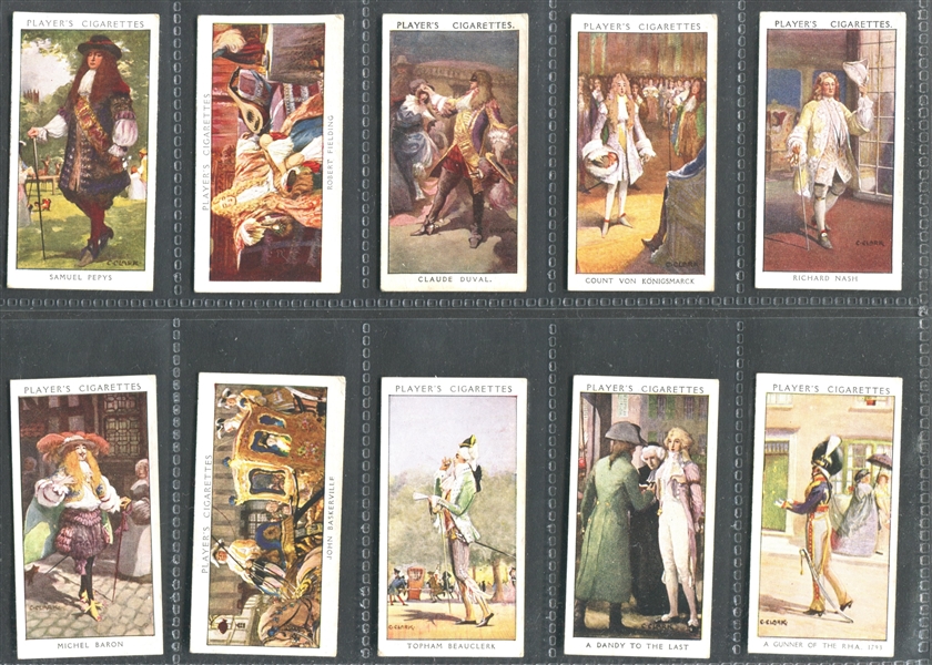 1932 John Player Dandies Complete Set of (50) With James Corbett and Charles Dickens