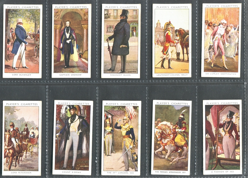 1932 John Player Dandies Complete Set of (50) With James Corbett and Charles Dickens