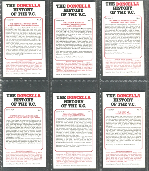 1980 John Player Doncella History of the V.C. Complete Set of (24) Cards