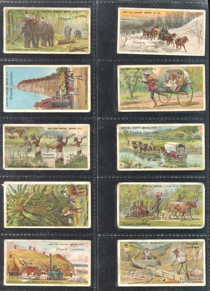 1904 Players Cigarettes British Empire Series Complete Set of (50) Cards