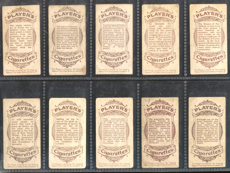 1904 Players Cigarettes British Empire Series Complete Set of (50) Cards