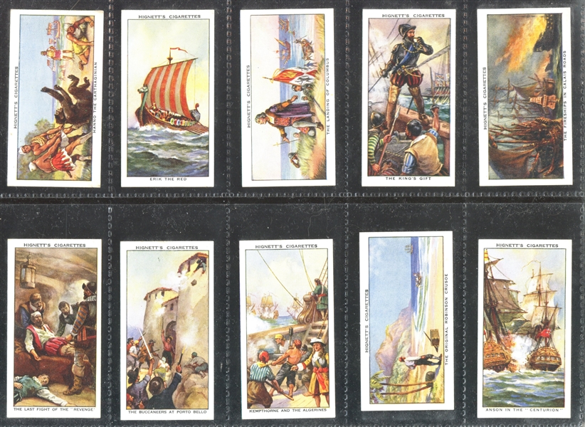 1939 Hignett Bros. Sea Adventure Complete Set of (50) Cards