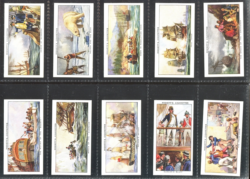 1939 Hignett Bros. Sea Adventure Complete Set of (50) Cards