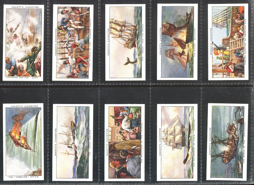 1939 Hignett Bros. Sea Adventure Complete Set of (50) Cards