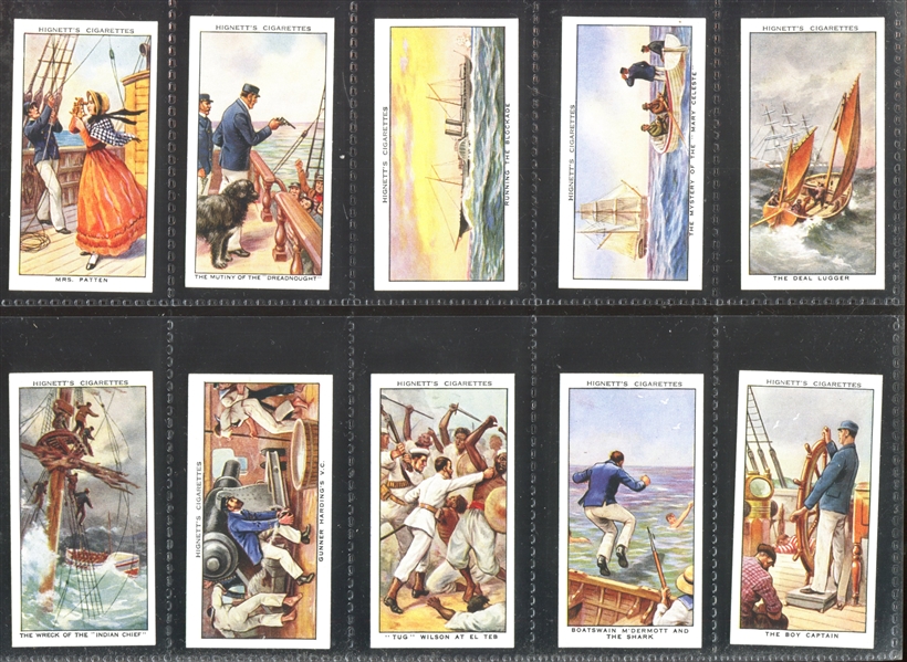 1939 Hignett Bros. Sea Adventure Complete Set of (50) Cards