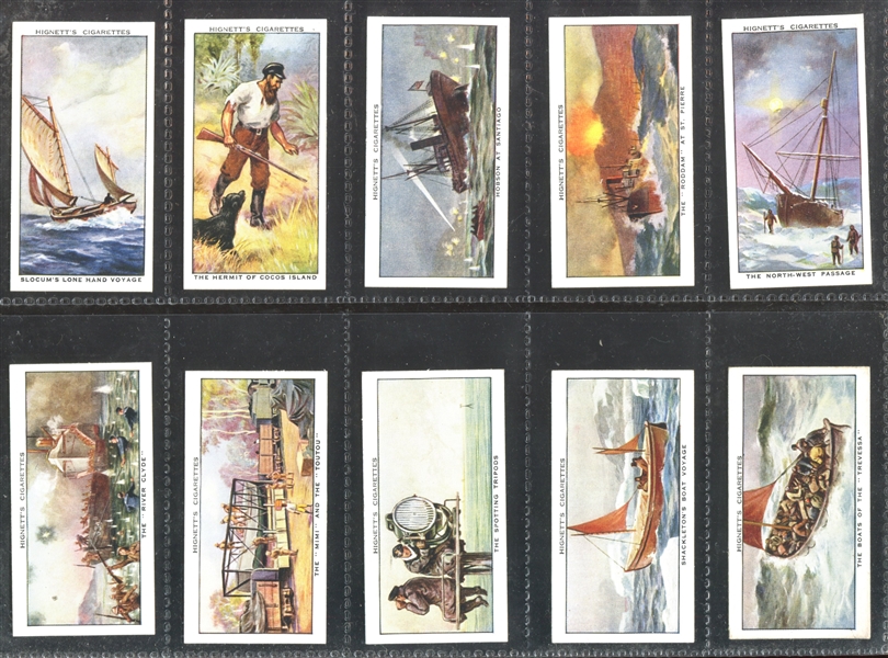 1939 Hignett Bros. Sea Adventure Complete Set of (50) Cards