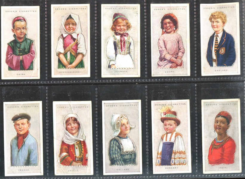 1923 Ogden's Cigarettes Children of All Nations Die Cut Complete Set of (50) Cards