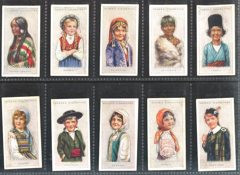 1923 Ogden's Cigarettes Children of All Nations Die Cut Complete Set of (50) Cards