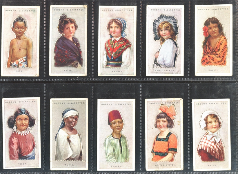 1923 Ogden's Cigarettes Children of All Nations Die Cut Complete Set of (50) Cards