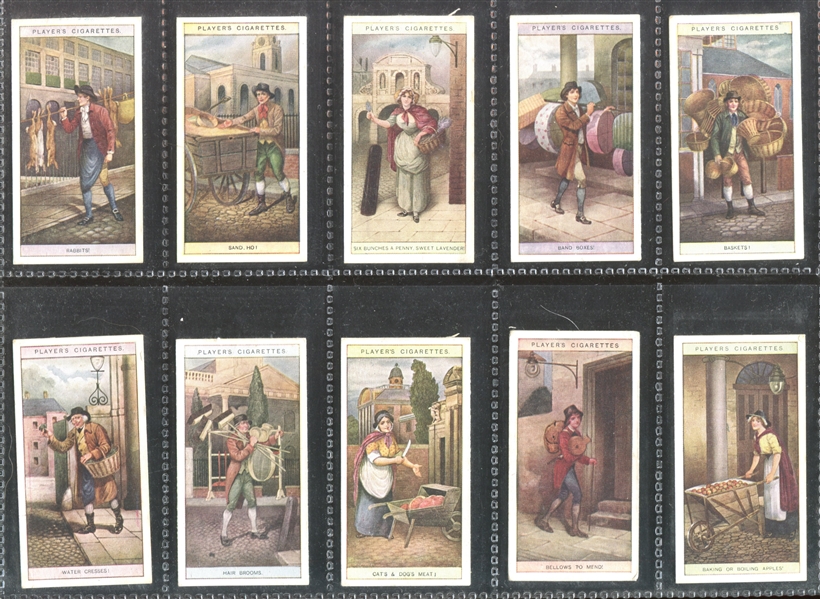 1913 John Player Cries of London Complete Set of (25) Cards