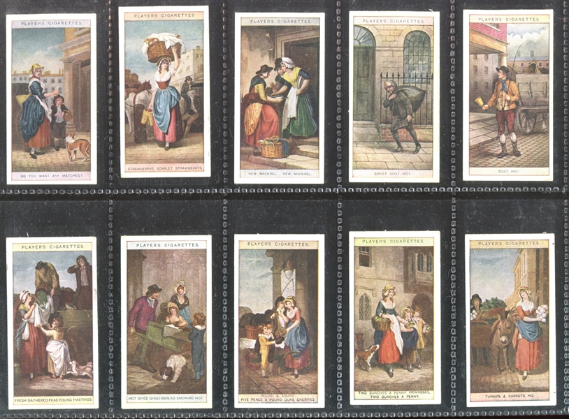 1913 John Player Cries of London Complete Set of (25) Cards