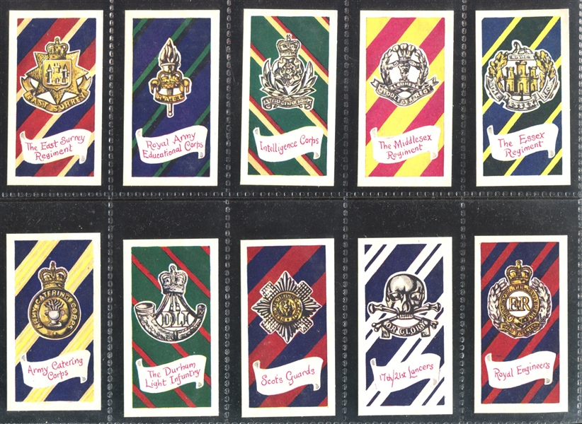 1960 Mill's Army Badges Past and Present Complete Set of (25) Cards