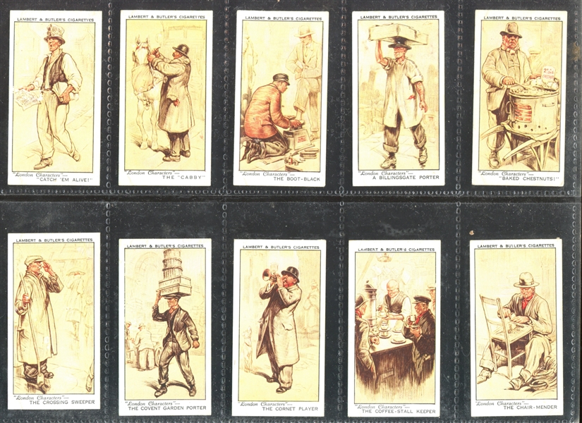 1934 Lambert & Butler London Characters Complete Set of (25) Cards