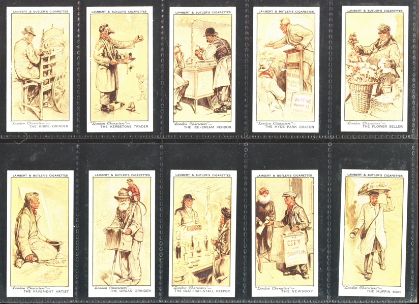 1934 Lambert & Butler London Characters Complete Set of (25) Cards