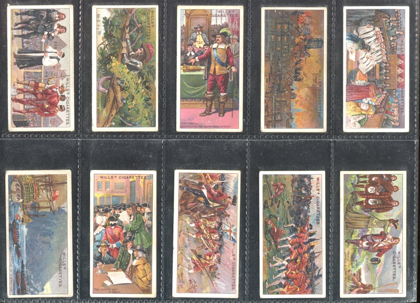 1912 Will's Cigarettes Historic Events Complete Set of (50) Cards 