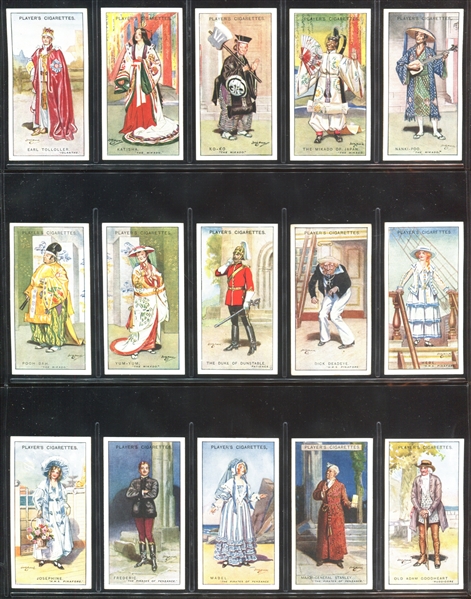 1927 John Player Gilbert and Sullivan (2nd Series) Complete Set of (50) Cards