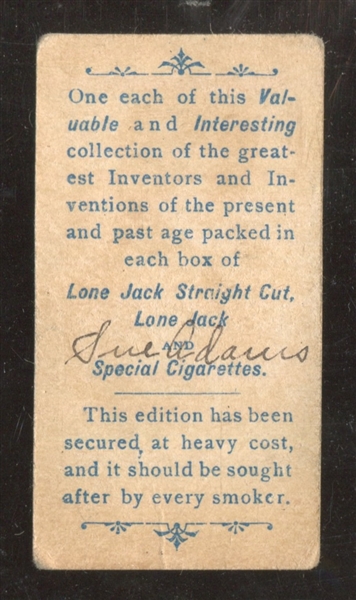 N365 Lone Jack Cigarettes Inventors George Stephenson