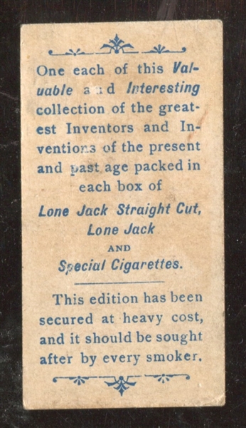 N365 Lone Jack Cigarettes Inventors Sir Robert Peel