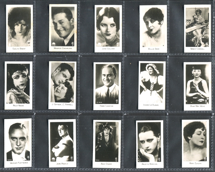 1932 Bridgewater Biscuits (UK) Film Stars (Series 1) Complete Set of (96) Cards