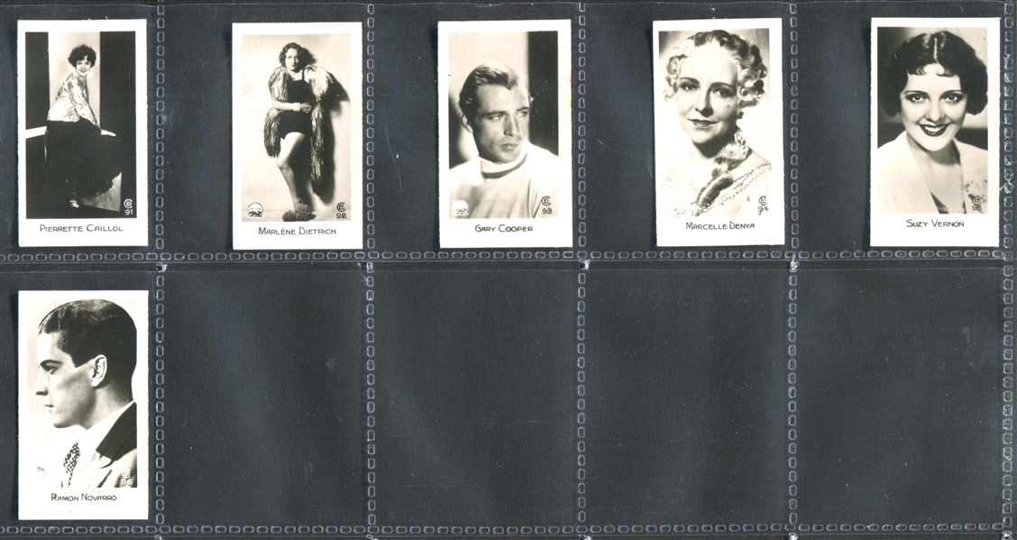 1932 Bridgewater Biscuits (UK) Film Stars (Series 1) Complete Set of (96) Cards