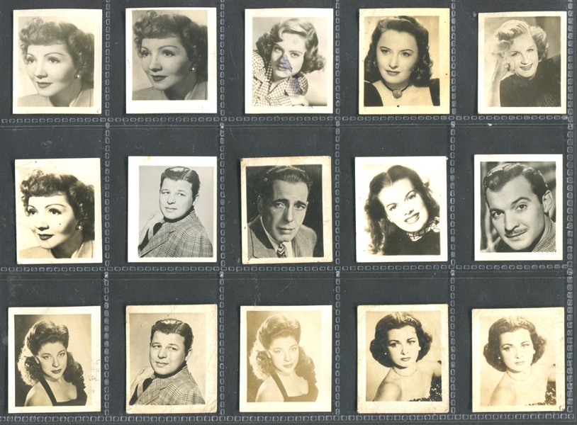 F273-19 Kellogg's Pep Actors and Actresses Lot of (60) Cards