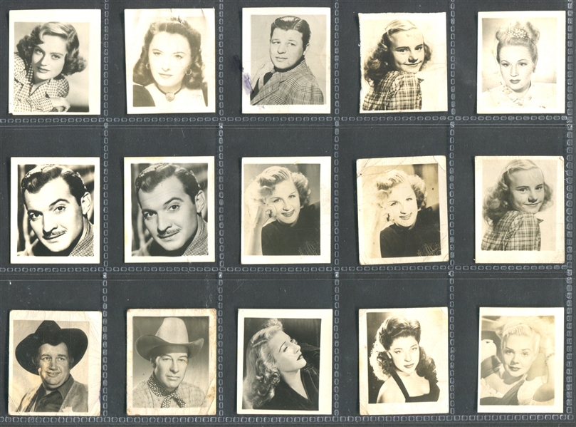 F273-19 Kellogg's Pep Actors and Actresses Lot of (60) Cards