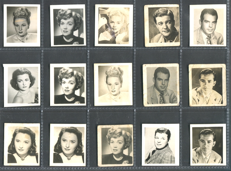 F273-19 Kellogg's Pep Actors and Actresses Lot of (60) Cards