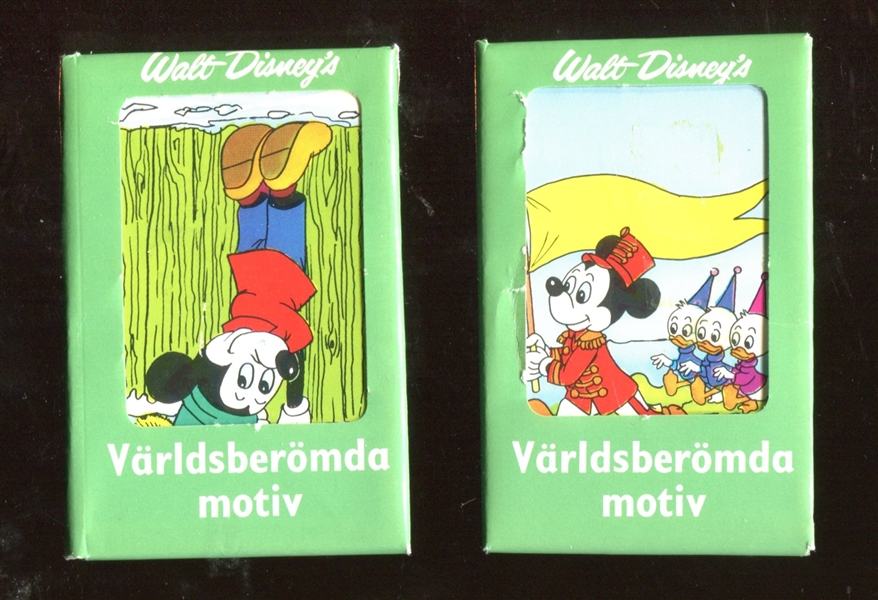 1970's Swedish Walt Disney Lot of (2) Unopened Packs