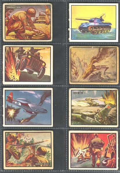 1950 Topps Freedom's War Lot of (89) Cards with Die Cut Tank