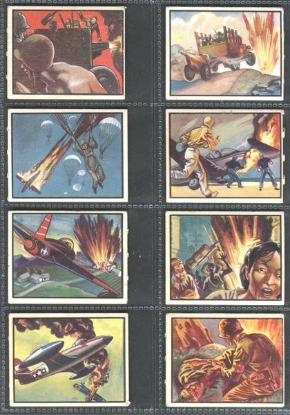 1950 Topps Freedom's War Lot of (89) Cards with Die Cut Tank