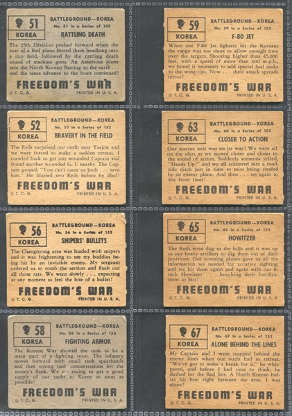 1950 Topps Freedom's War Lot of (89) Cards with Die Cut Tank