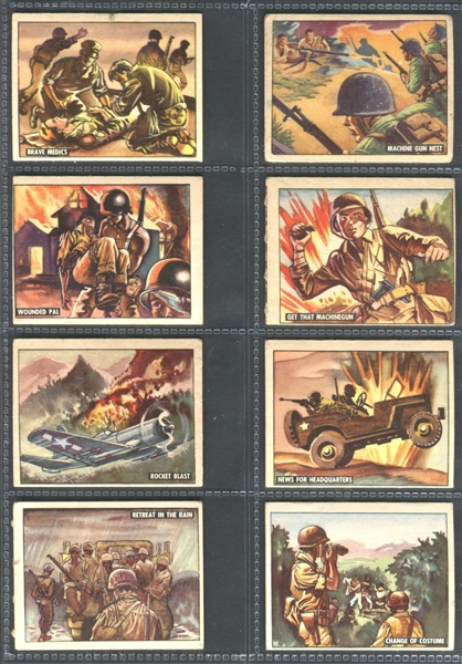 1950 Topps Freedom's War Lot of (89) Cards with Die Cut Tank