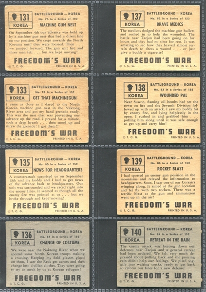 1950 Topps Freedom's War Lot of (89) Cards with Die Cut Tank