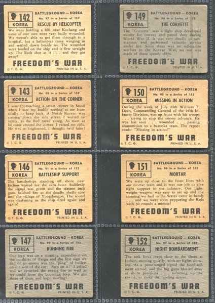 1950 Topps Freedom's War Lot of (89) Cards with Die Cut Tank