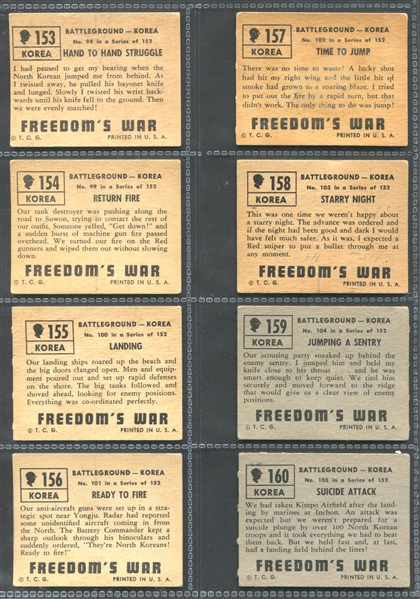 1950 Topps Freedom's War Lot of (89) Cards with Die Cut Tank