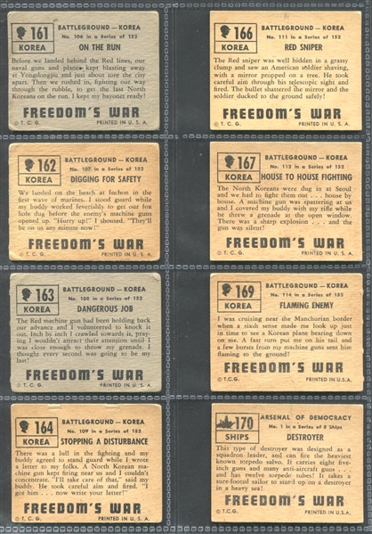 1950 Topps Freedom's War Lot of (89) Cards with Die Cut Tank