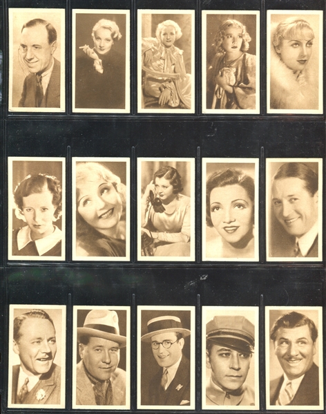 1933 Nicolas Sarony Cinema Stars Complete Set of (50) Cards