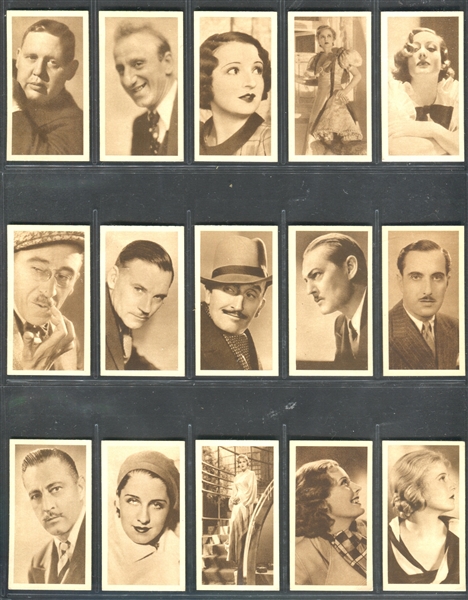 1933 Nicolas Sarony Cinema Stars Complete Set of (50) Cards