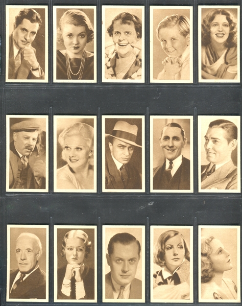 1933 Nicolas Sarony Cinema Stars Complete Set of (50) Cards