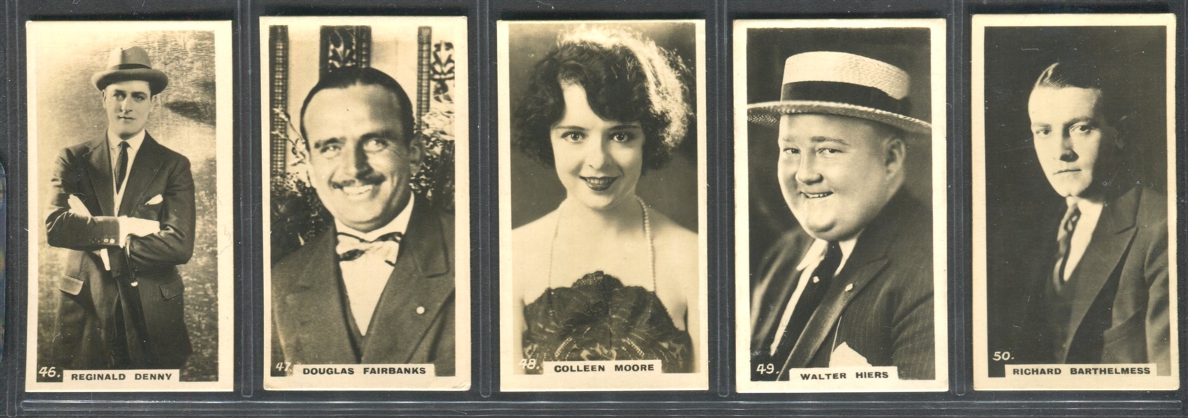 1925 Lambert & Butler Popular Film Stars Complete Set of (50) Cards