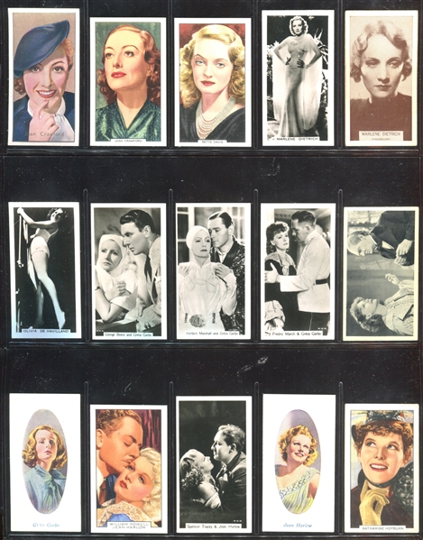 Mixed European Film Stars Lot of (42) Cards