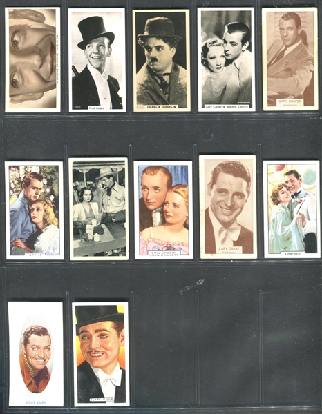 Mixed European Film Stars Lot of (42) Cards