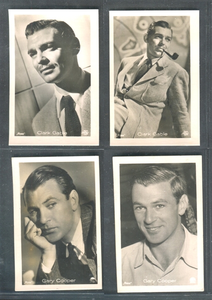 Anonymous Black and White Movie Star Group of (7) Cards