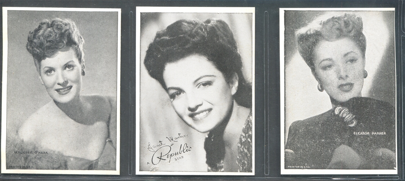 Anonymous Black and White Movie Star Group of (7) Cards