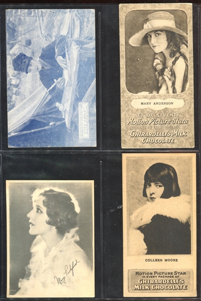 Mixed Lot of (12) Exhibit Sized Cards with Ghirardelli Actresses