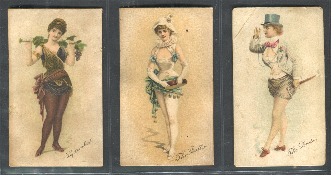 N285 Buchner Morning Glory Maidens Lot of (3) Cards