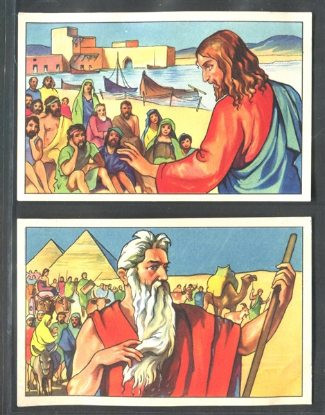 1931 Echte Wagner Jesus Christ and Moses Pair of Cards