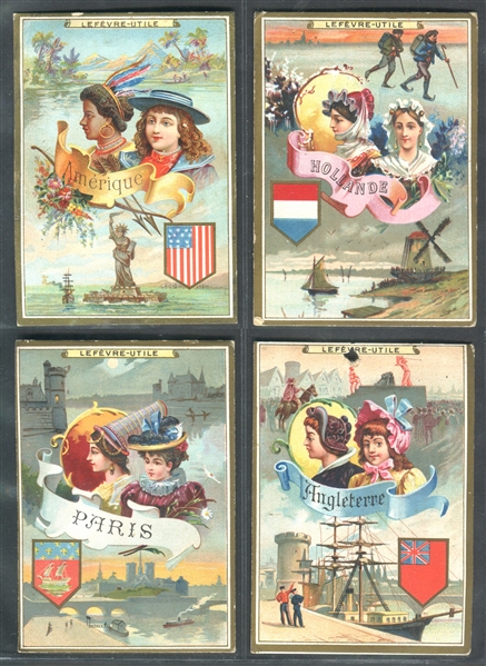 1890's Lefevre Utile Amerique with Statue of Liberty (POP2) and Paris, Holland and England